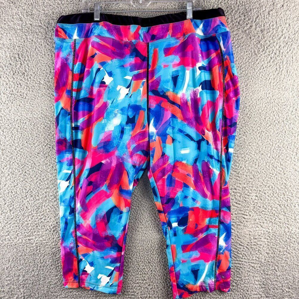 Full Beauty Sport Leggings Womens Plus Size 26 28‎ Fitness Pink Blue Purple Gym